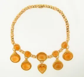 18K YELLOW GOLD CITRINE NECKLACE