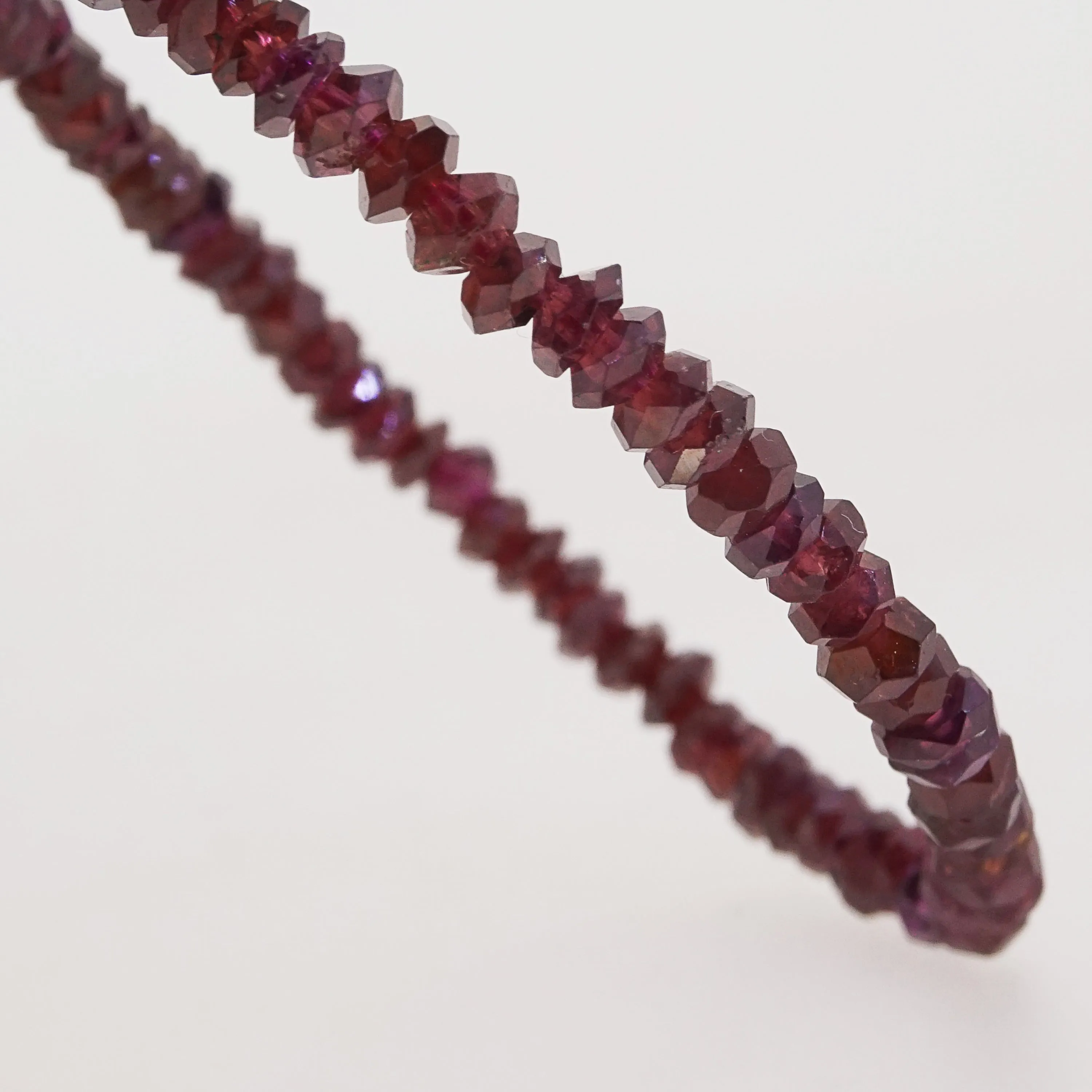 A-Grade Rhodolite Garnet Faceted Rondelle