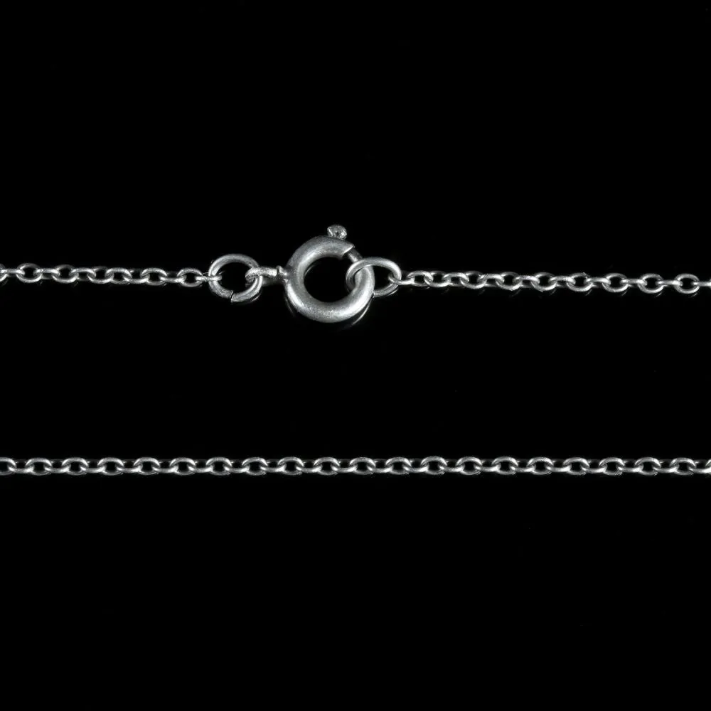 Arts Crafts Silver Blister Pearl Citrine Pendant Necklace Circa 1900