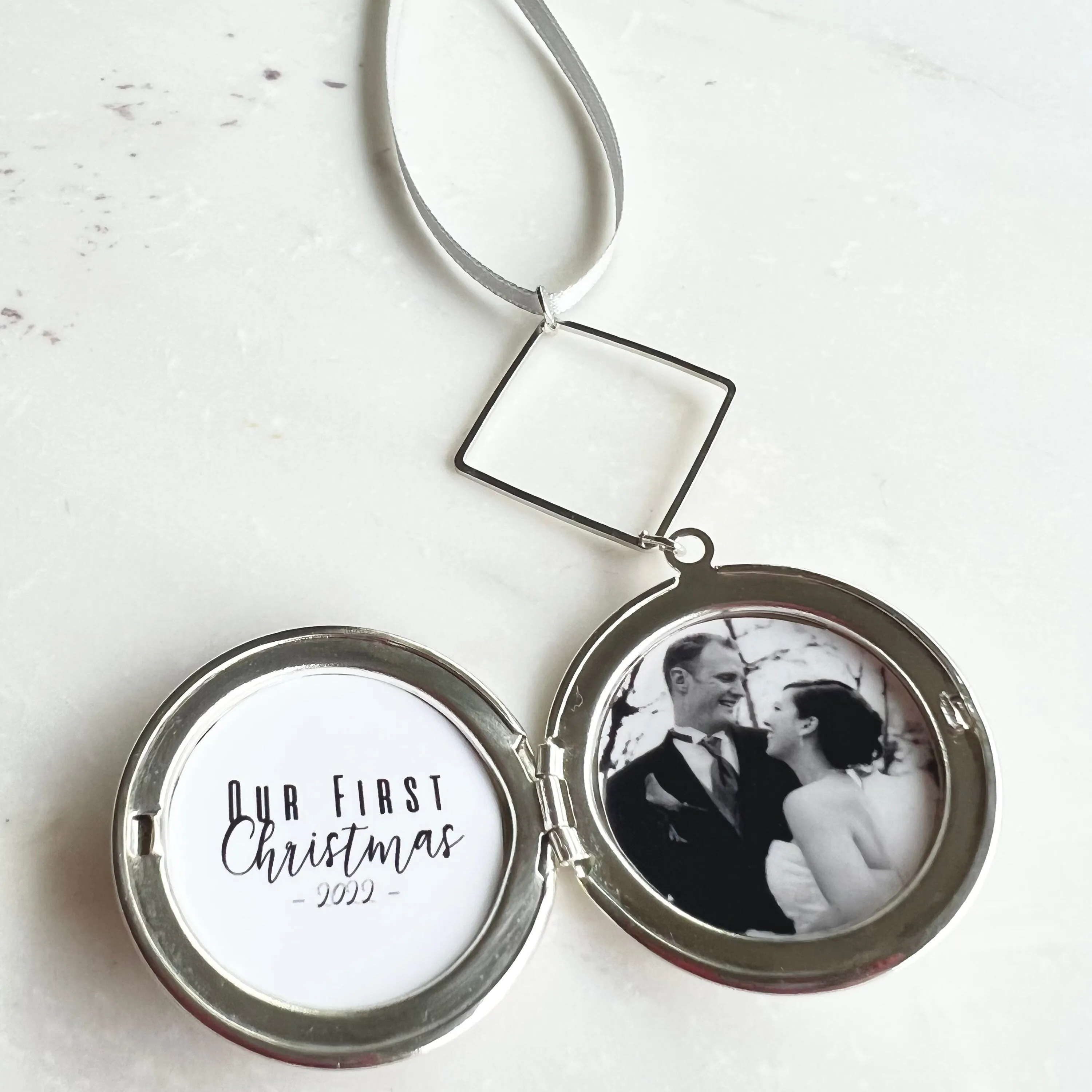 Christmas Wedding Photo Ornament