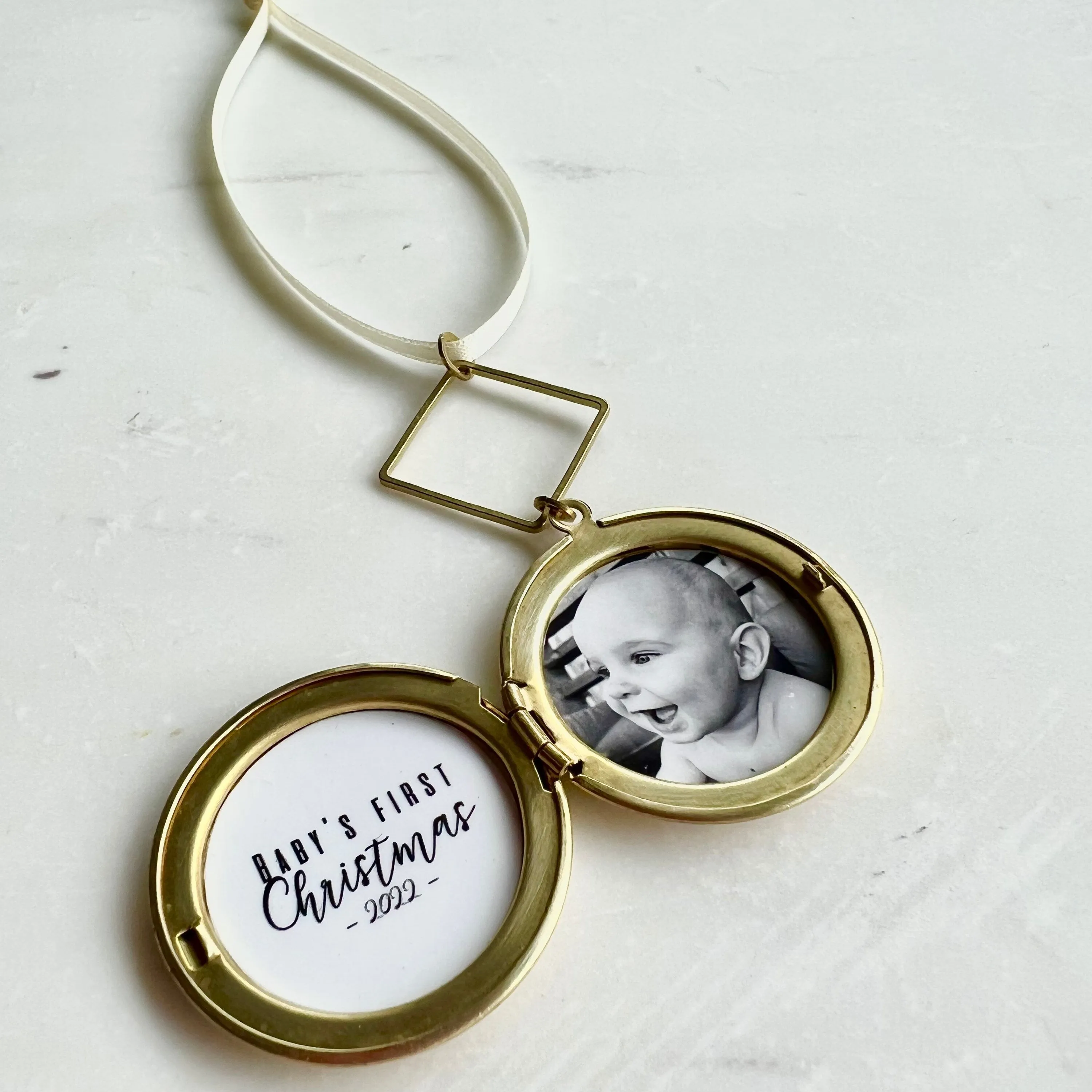 Christmas Wedding Photo Ornament