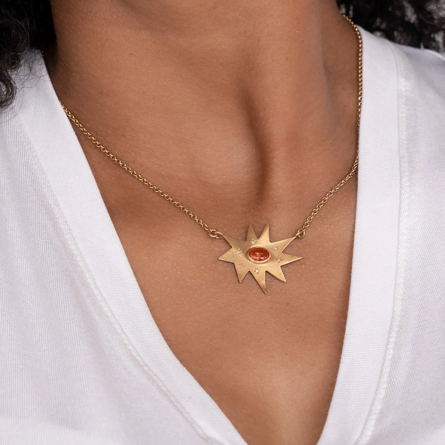 Gold Maxi KAPOW! Necklace: Citrine