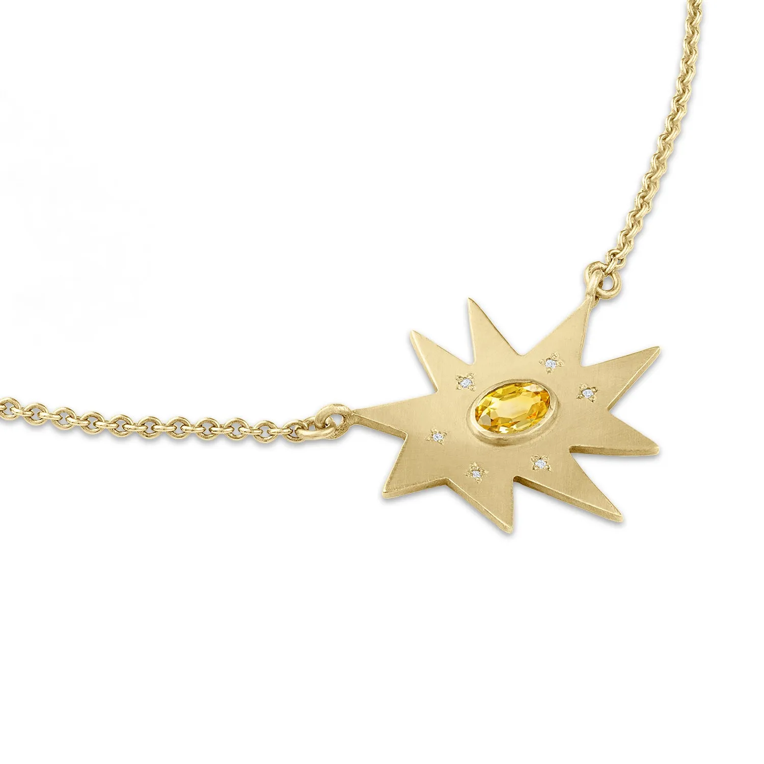 Gold Maxi KAPOW! Necklace: Citrine