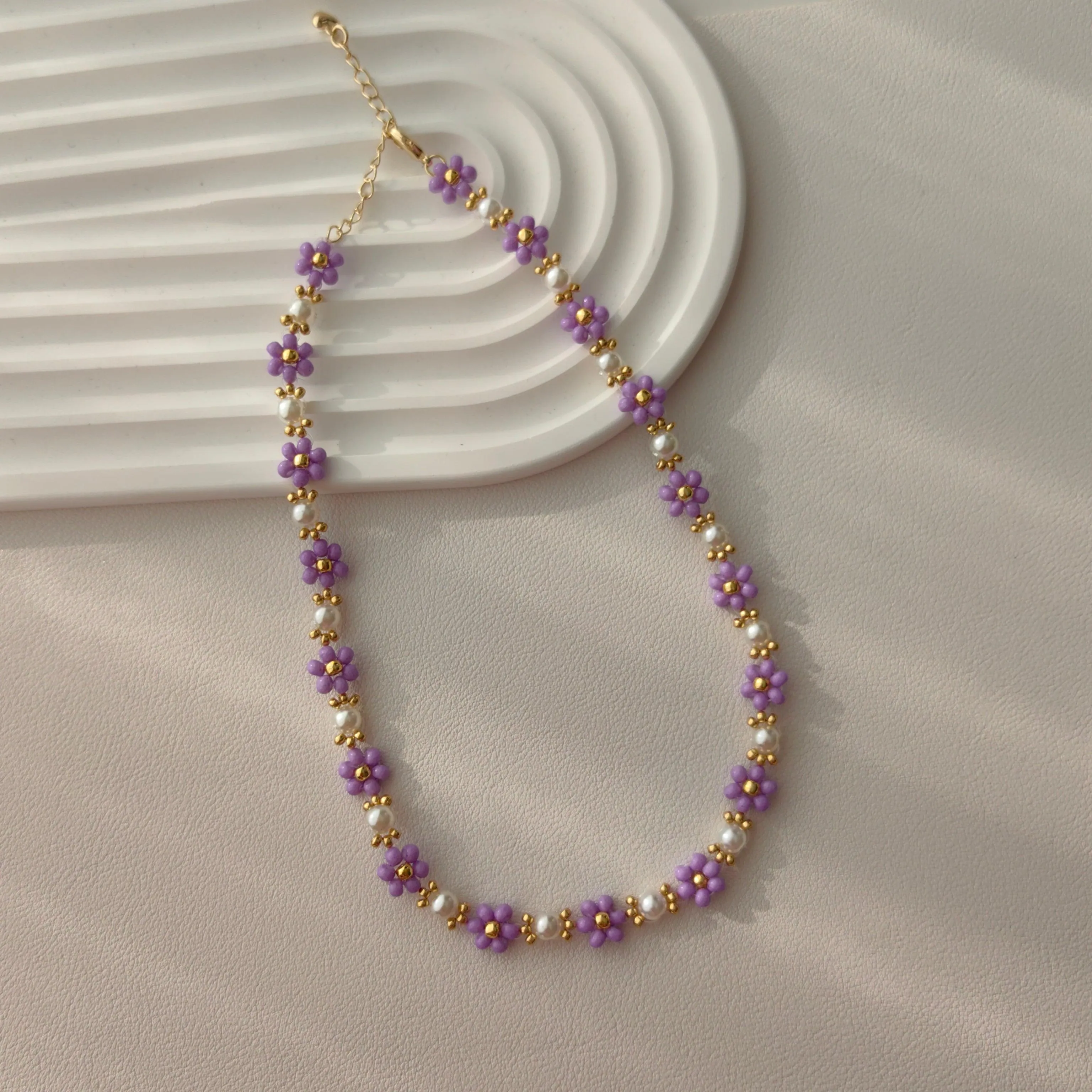Lavender Pearl Necklace