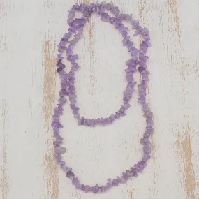 Lilac and Lavender Multi-Gem Amethyst Necklace