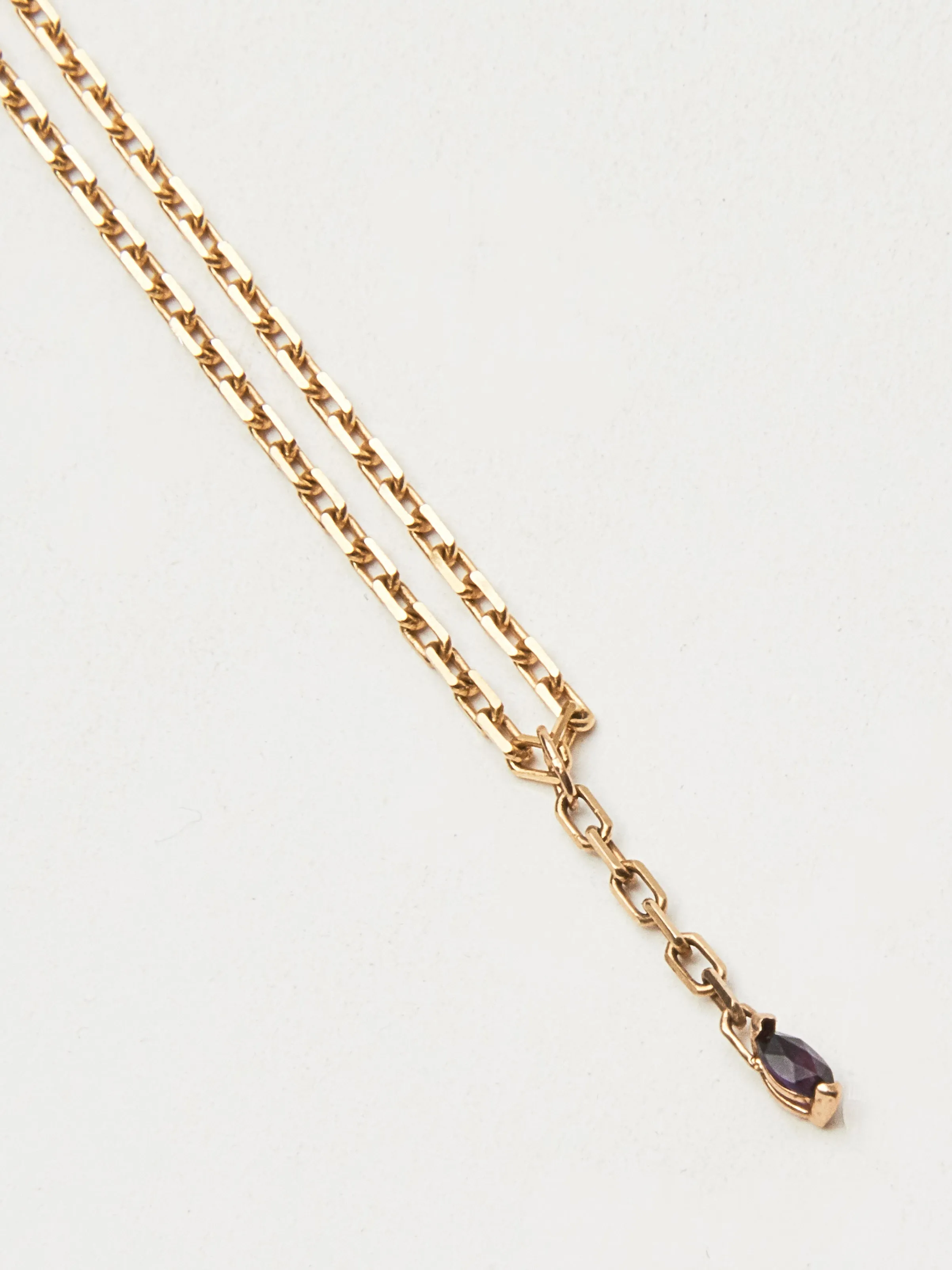 Marquise Amethyst Y Necklace