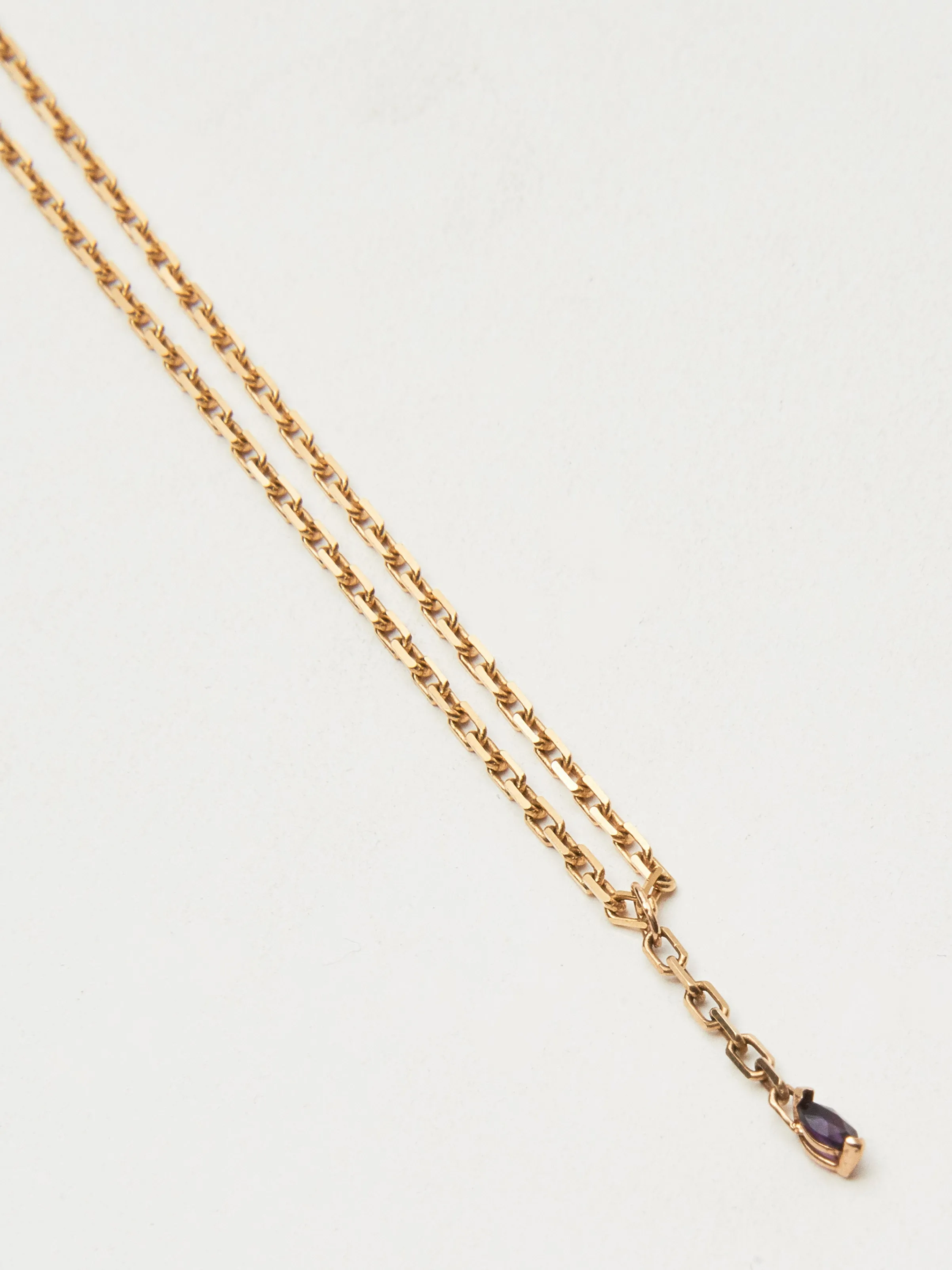 Marquise Amethyst Y Necklace