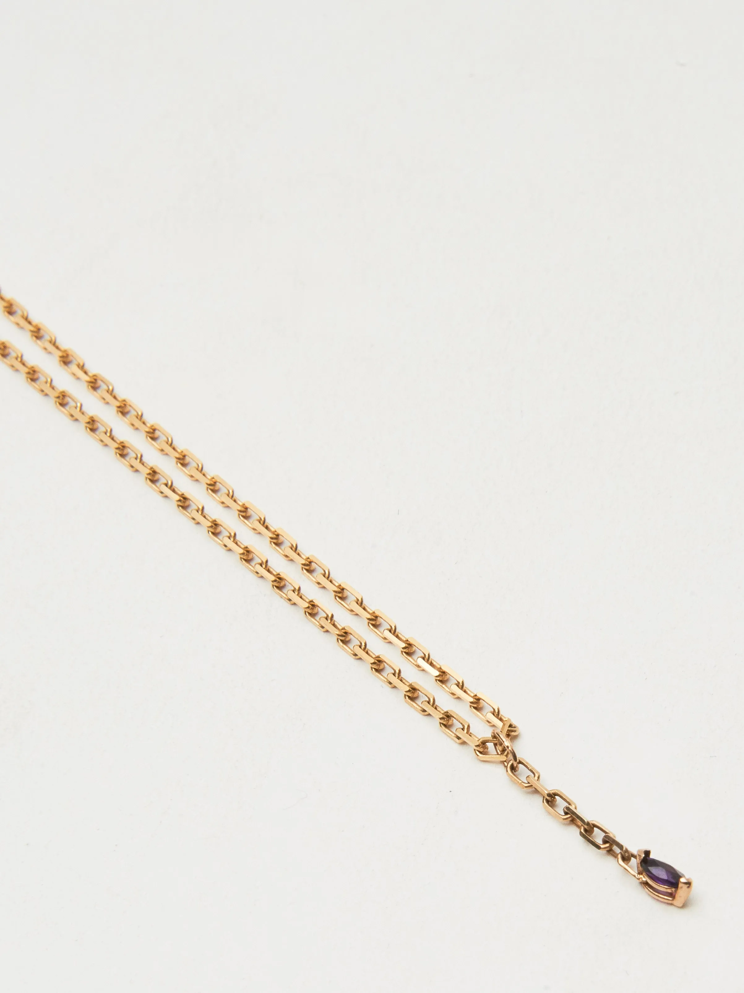 Marquise Amethyst Y Necklace