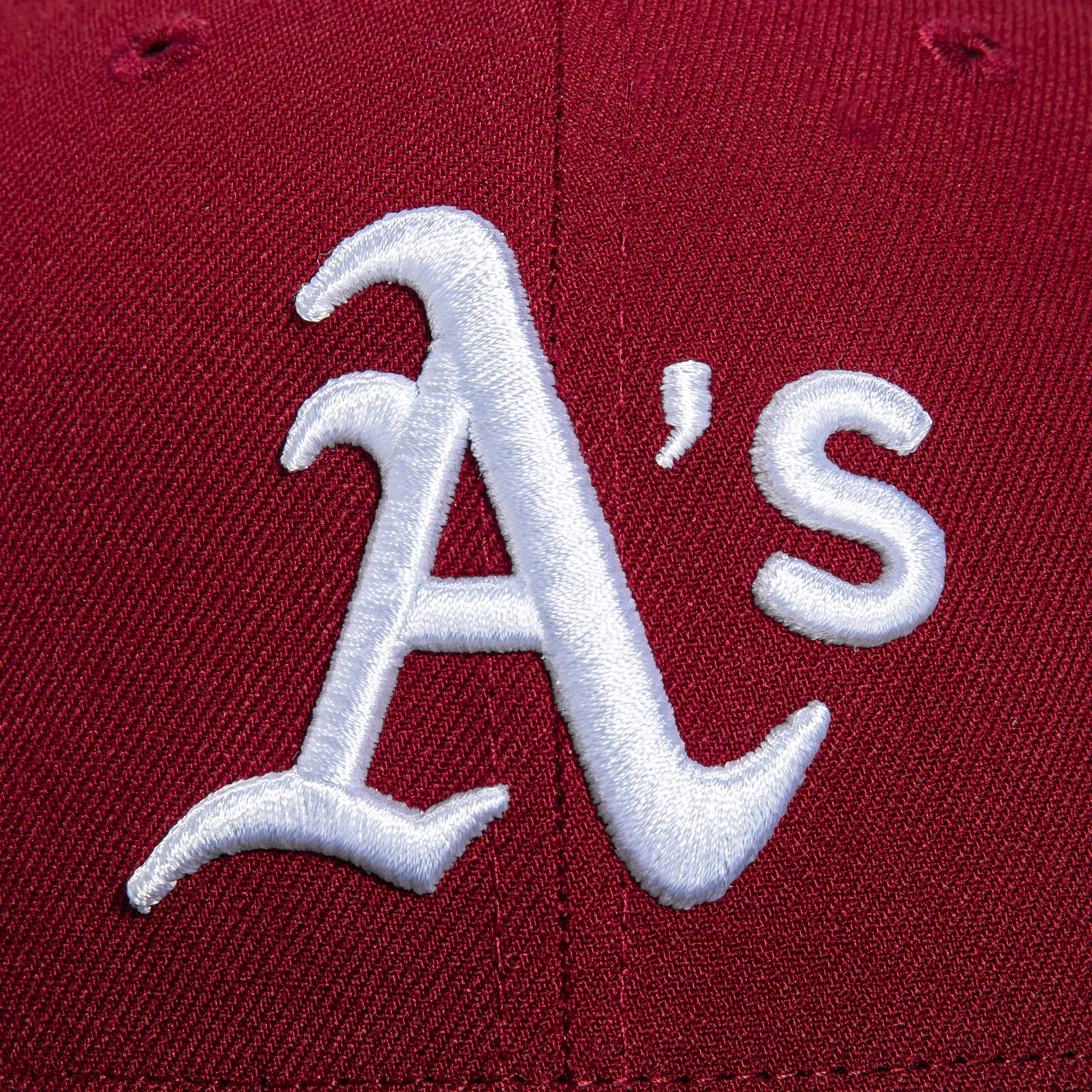 New Era 59Fifty Cord Visor Oakland Athletics 50th Anniversary Patch Hat - Cardinal, Black