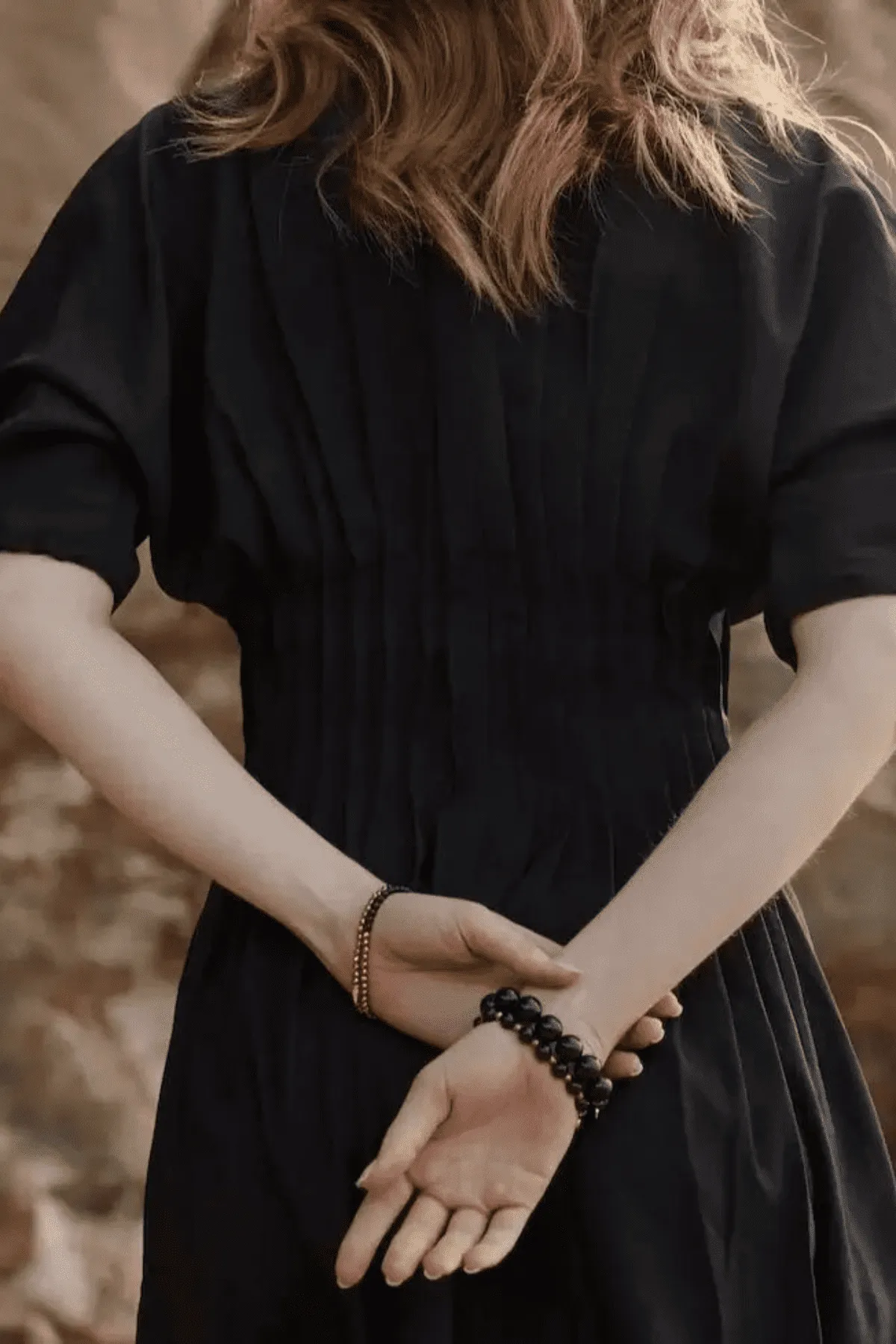 PARTY AT THE FRONT BRACELET BLACK/GOLD
