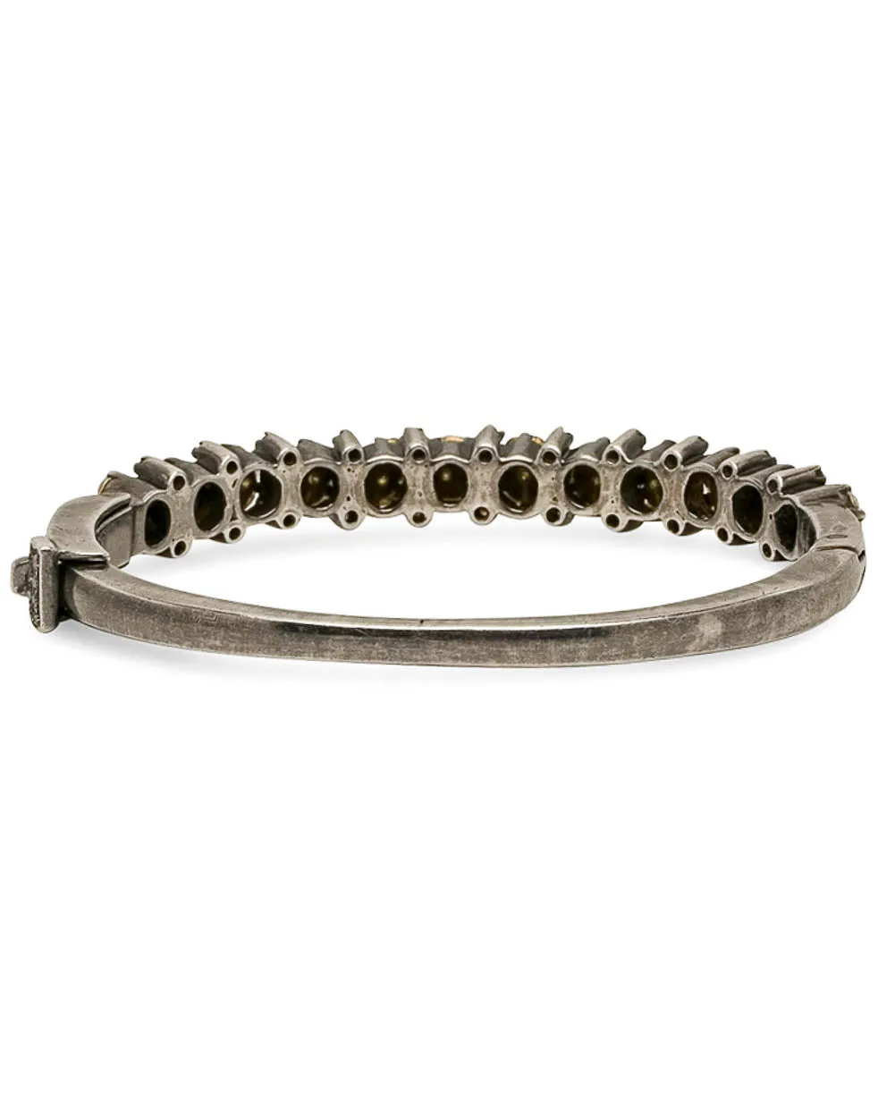 Sterling Silver Half Diamond Bangle Bracelet