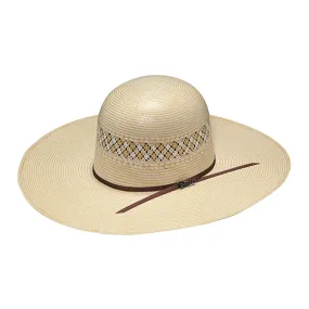 Twister Ivory/Wheat Open Crown Shantung Straw Hat